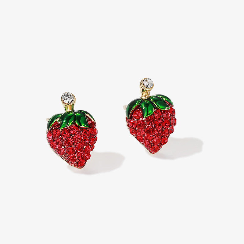 Strawberry earrings simple