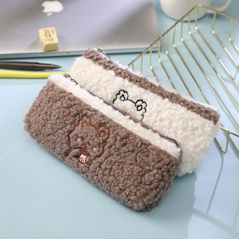 Cute Bear Plush Large Capacity Super Cute Pencil Case