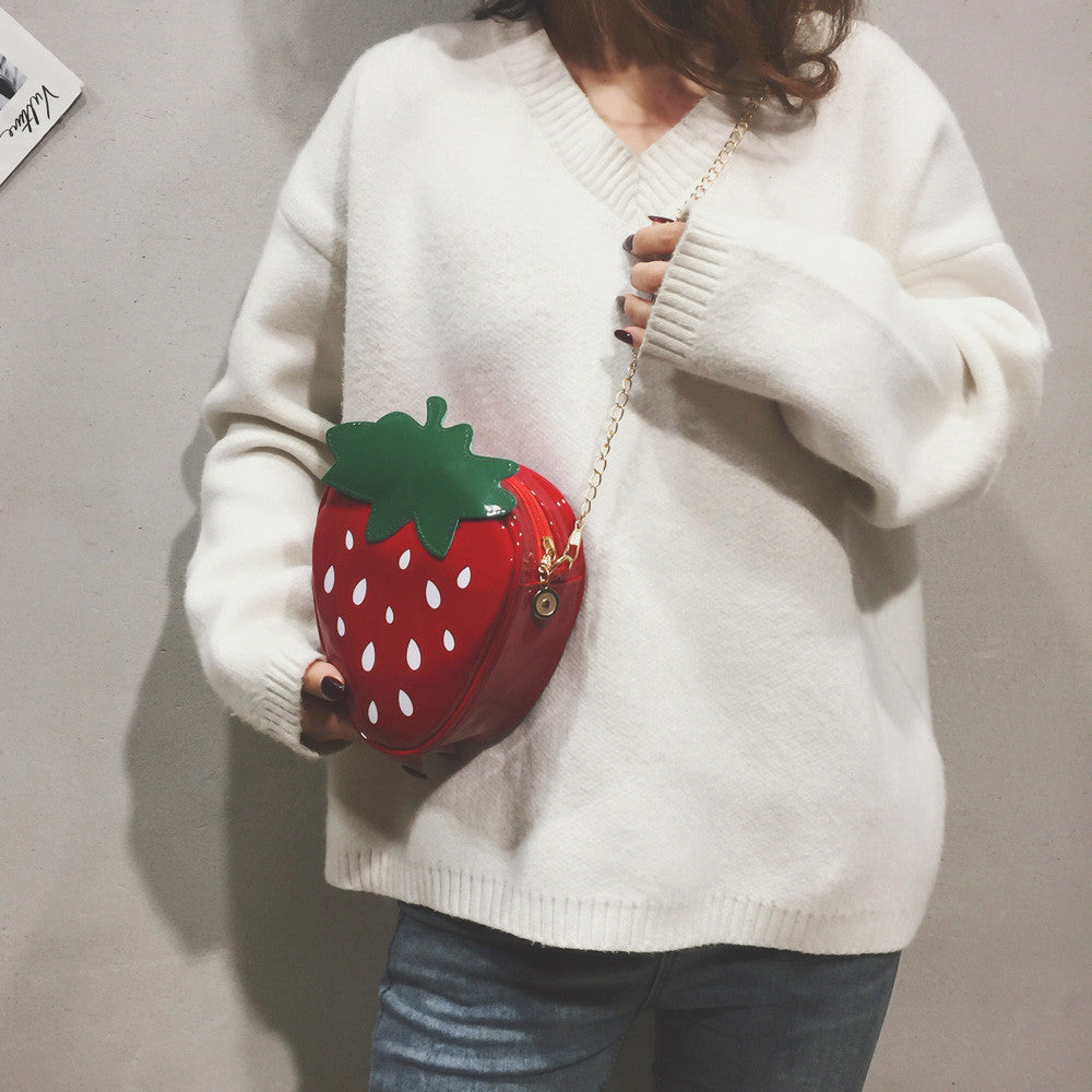 Strawberry crossbody shoulder bag