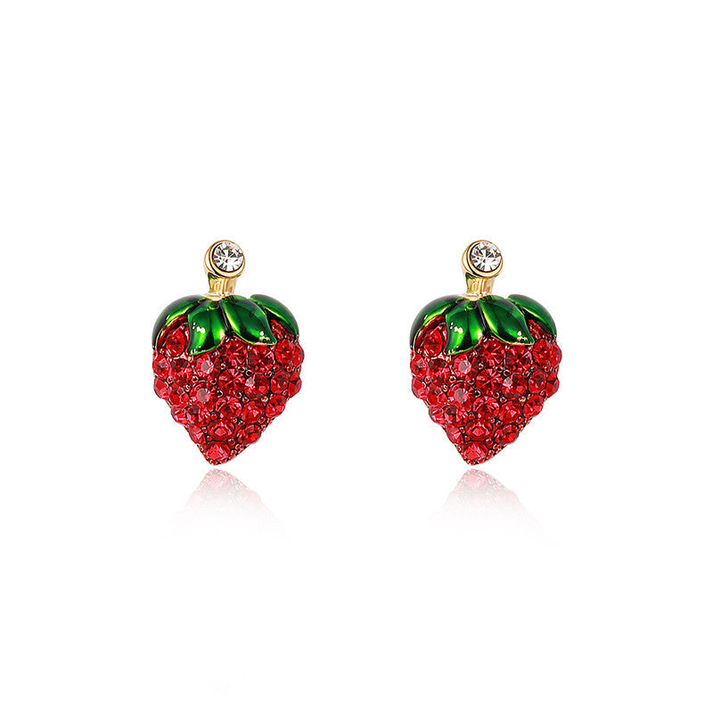 Strawberry earrings simple