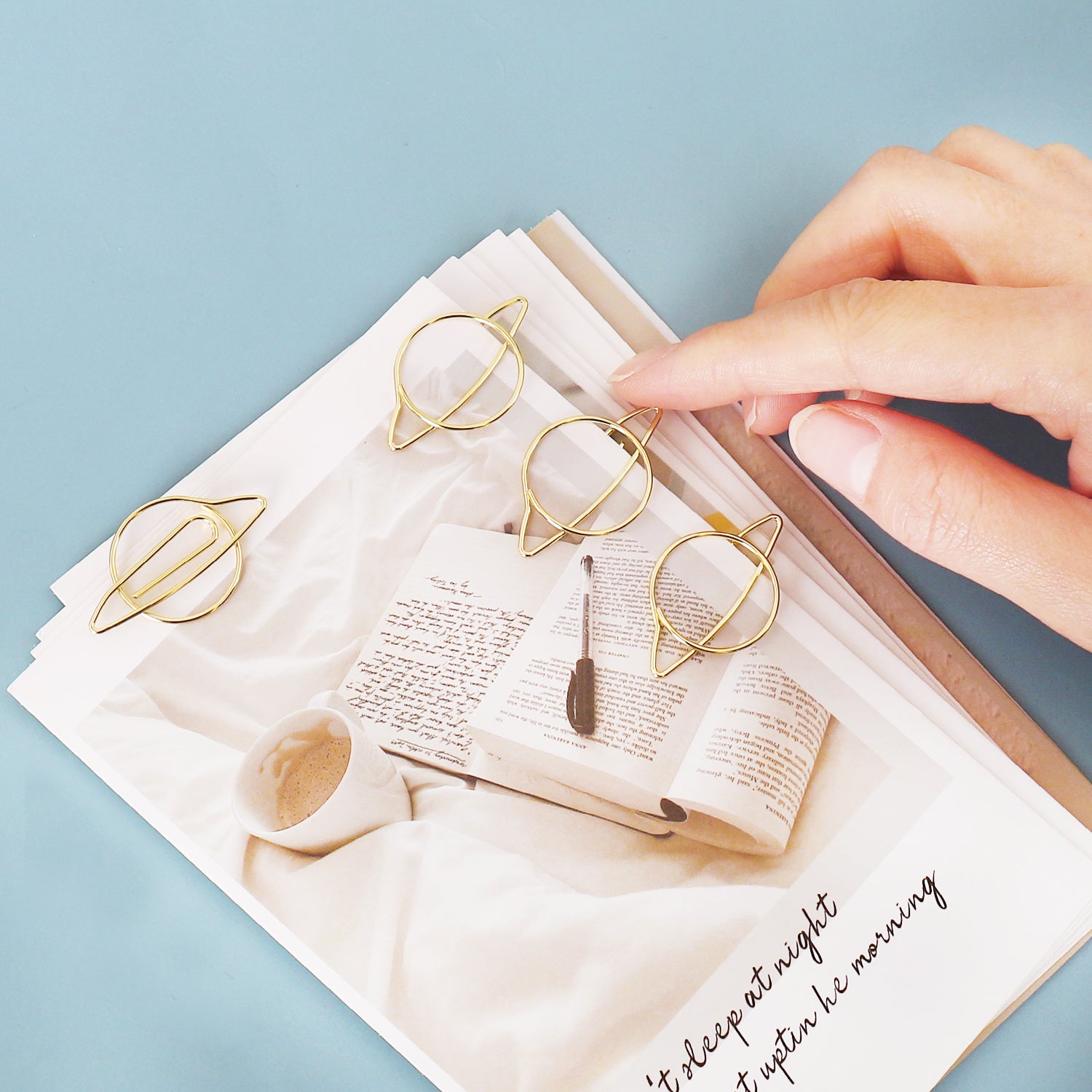 Creative Hand Account Decoration Bookmark Office Stationery Paper Clip