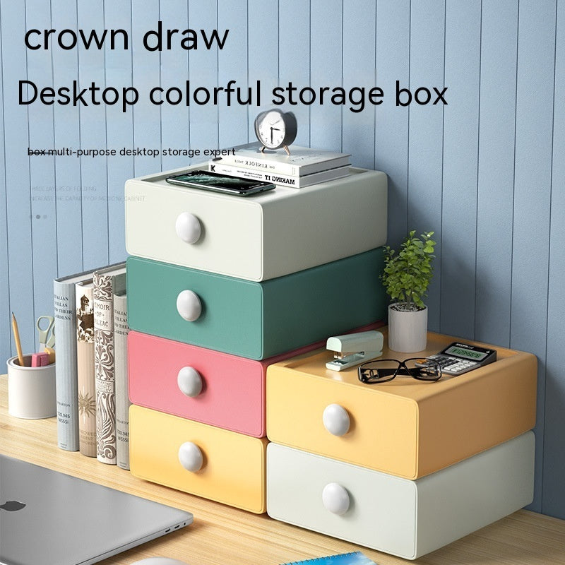 Drawer Desktop Storage Box Dresser Student Dormitory Stationery Organizing Storage Rack Artifact