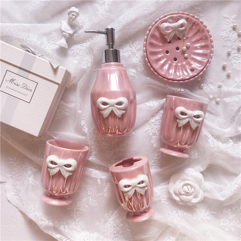Bathroom Toiletry Set Mouthwash Mug Ceramic